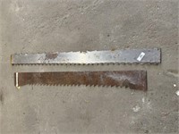 2 saw blades 54" and 58"