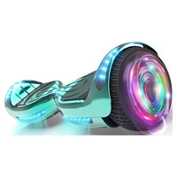 N1528  Hoverstar Hoverboard 6.5 In. Chrome Turquoi