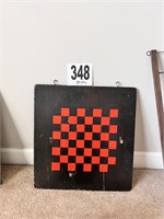 Vintage hand painted checker board