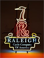 RALEIGH BICYCLES NEON STORE LIGHTED SIGN