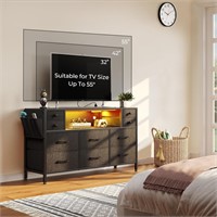 Collaredeagle 7 drawer dresser Black