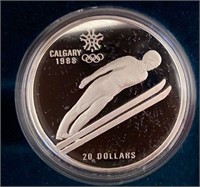 Canadian Mint Silver Coin 1986 Winter Olympics