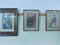 3 Oriental Style Pictures (Largest is (19x26")