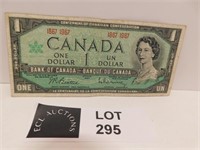 1967 CANADA 1 DOLLAR NOTE BEATTIE RASIMNISKY