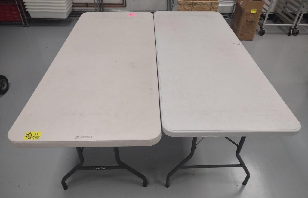 Lifetime & Pog Foldable Tables (72"×29"×29")