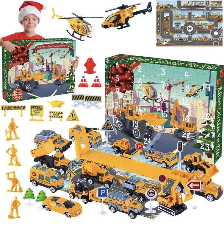 CHRISTMAS ADVENT CALENDAR WITH CONSTRUCTION TOYS