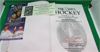 Signed By Gordie & Colleen Howe Book W/ Ticket COA