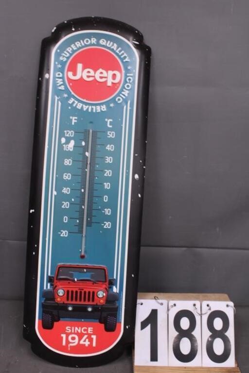 Jeep Thermometer 27" X 9"