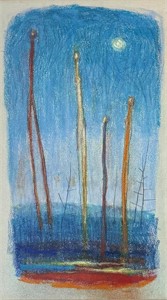 Miller Gore Brittain - Figures in Blue Lake
