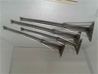 Set of 4 adjustable metal table legs