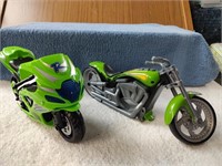 2 Toy Motorcycles - 10"-12"