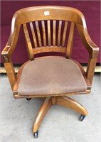 Vintage Walnut Office Chair