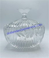 Crystal Covered Floral Dish