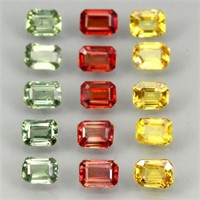 Natural Fancy Sapphire 4x3 MM - 15 Pcs