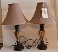 Lot #4138 - 3pc Contemporary lamp set to