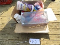 Box of Assorted Painting Supplies
