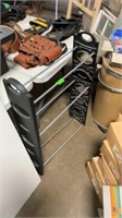 Plastic and metal shoe rack