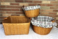 LARGE LONGABERGER BASKETS