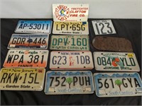 TRAY OF LICENSE PLATES