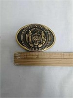 Idaho belt buckle. Marked First Security