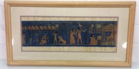 Egyptian papyrus judgment scene 38"x 20"