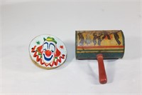 Pair of Tin Vintage Noise Makers
