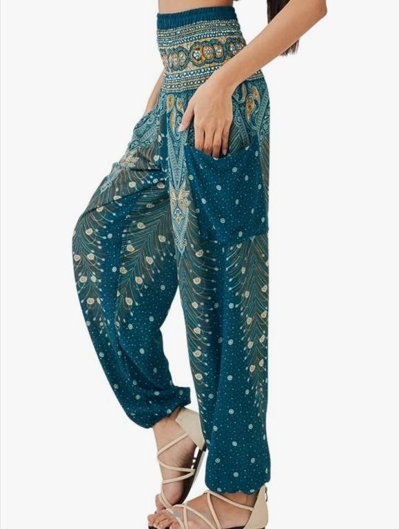 New (Size M) Women's Flowy Boho Pants - Loose