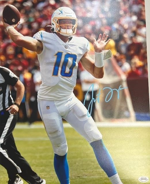 Chargers Justin Herbert Signed 11x14 with COA