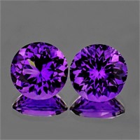 Natural AAA Purple Amethyst Pair {Flawless-VVS1}