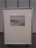 Framed Boats on A Lake Art Print