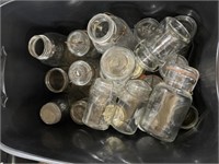 Clear mason jars