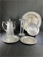 Vintage Pewter with Shaw and Fisher Pitcher