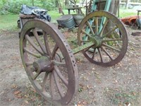 Revolutionary War Replica Cast Iron Axle and Wheel