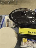 Crock-Pot Sony discman kitchen items as shown