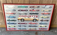 Framed Corvette poster