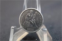 1875-CC Seated Liberty Silver Dime