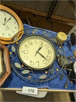 (4) Clocks: (1) w/ Matching Candle Holders &