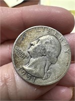 1951 silver US QUARTER