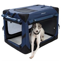 Pettycare 30 Inch Collapsible Dog Crate with Curta