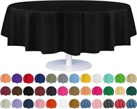 5 PACK Black 84" Decorative Round PLASTIC