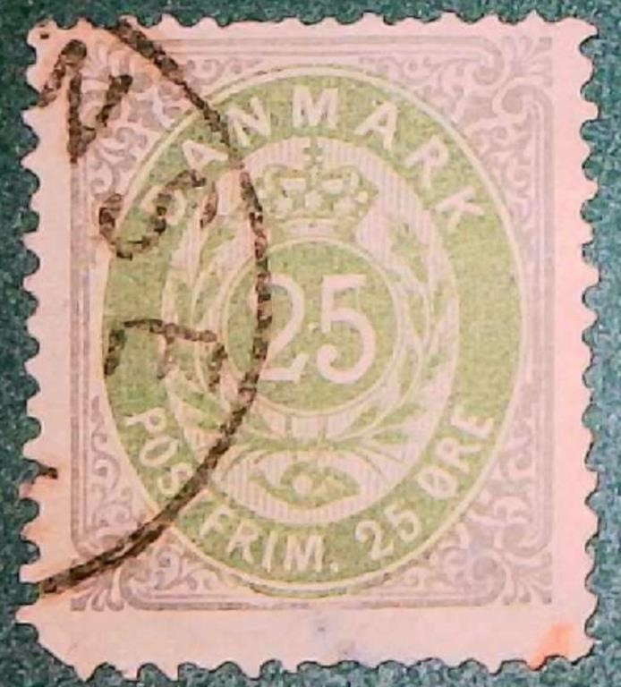 Denmark Scott# DK32 Stamp 1875