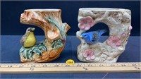 2 Vintage Ceramic Bird Planters (Japan)