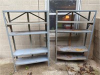 (2) METAL STORAGE RACKS