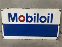 Original MOBILOIL Enamel Oil Rack Sign - 510 x