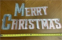 Vintage foil merry Christmas banner