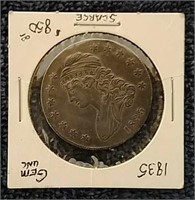 1835 50 cent piece