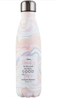 New Give Thanks Swirled Marble Water Bottle