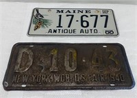 Maine / New York plates