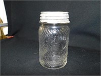 Jumbo peanut butter 1 lb. glass jar w/zinc lid,