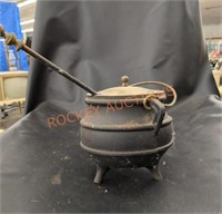 Vintage cast iron fire starter smudge pot